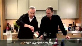 aerolatte  milk frother makes three layer caffè latte macchiato [upl. by Olleina]