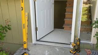 Jeld Wen Front Door Installation  Really crappy products and craftsmanship PART 1 [upl. by Nosnej25]