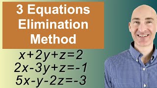 Solving Systems of 3 Equations Elimination [upl. by Keon68]