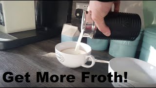 How to Get More Froth from Your Nespresso Coffee Aeroccino  Nespresso tips and help [upl. by Beyer]