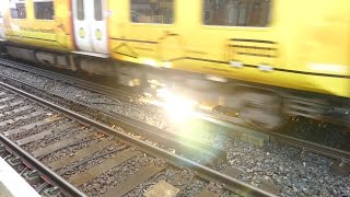 Merseyrail 507 009 making arcs at Birkdale station [upl. by Doughman]