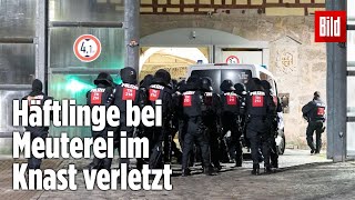 Gefängnismeuterei Polizei stürmt Knast in Thüringen  JVA Untermaßfeld [upl. by Hedvah]